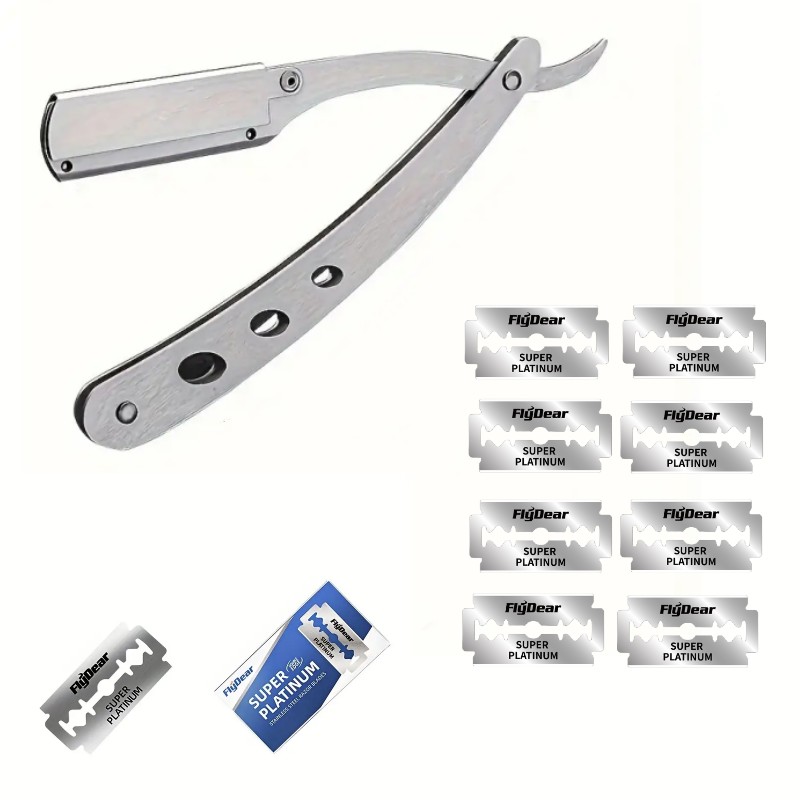 Safety Razor Handle - vvocci Men Shaves Blades Foldable Straight