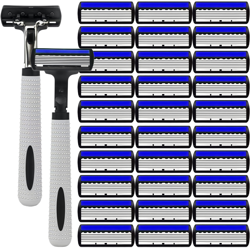 6-Layer Razor Head Manual Shav - Safety Razor Handle avaliação e preço