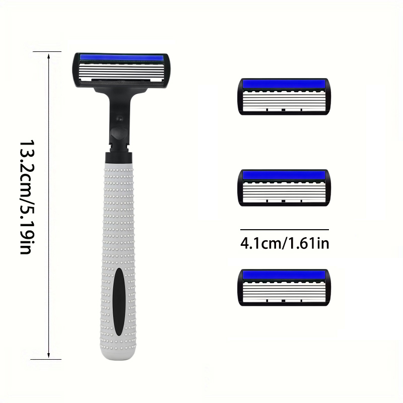 6-Layer Razor Head Manual Shav - Safety Razor Handle avaliação e preço