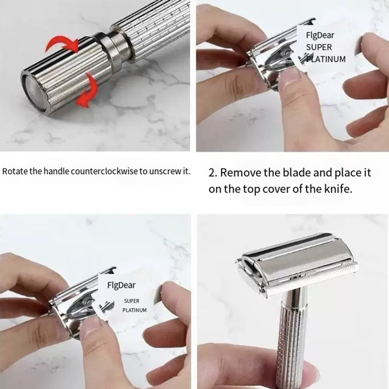 Double Edge Shaving Razor Set  - Safety Razor Handle avaliação e preço