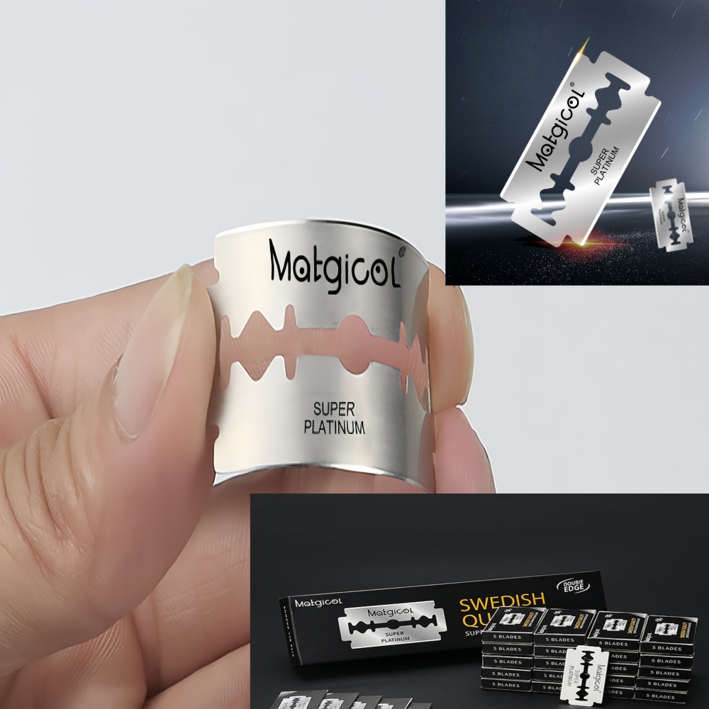 10/20/30/50/100 Pcs Double Edg - Safety Razor Handle avaliação e preço