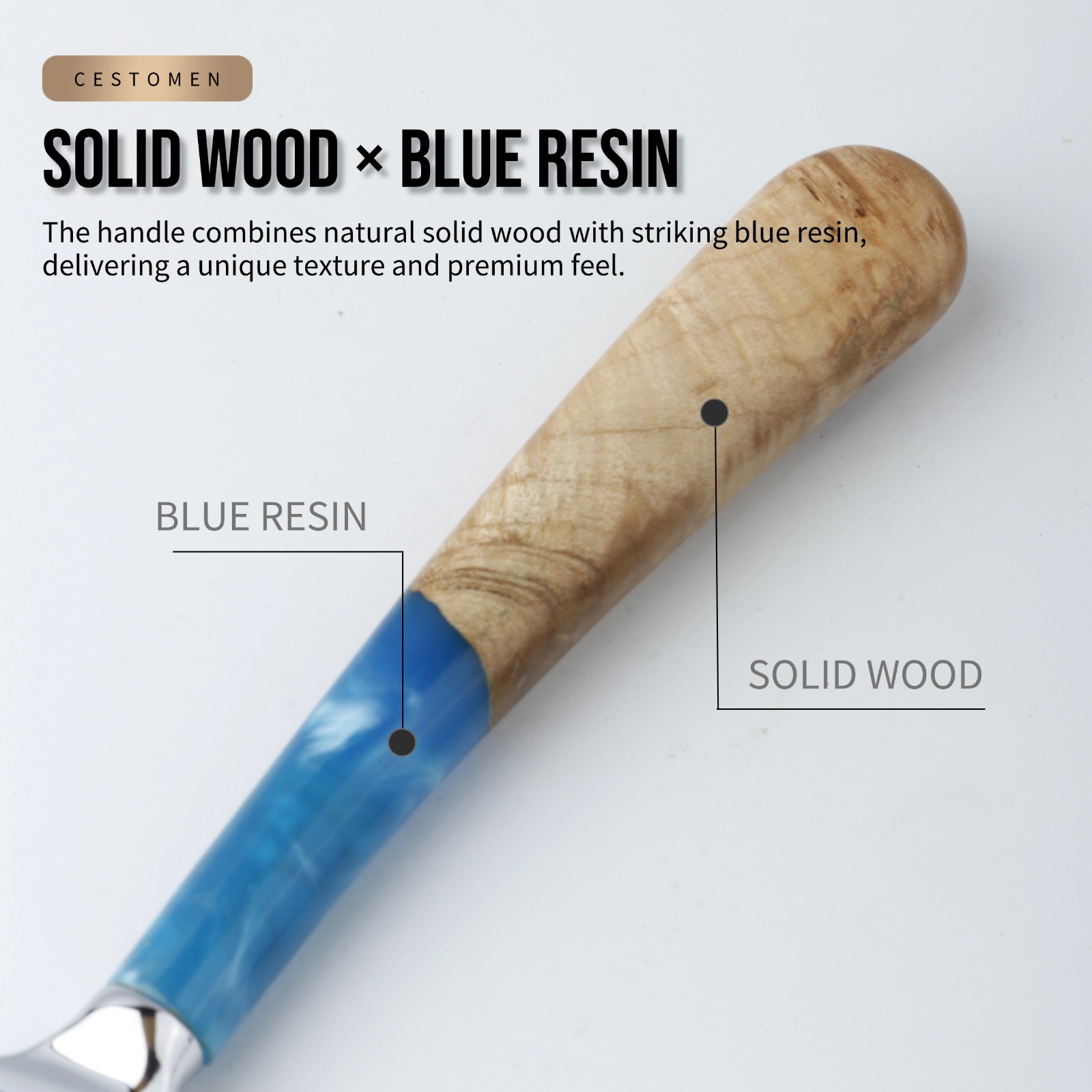 1Pcs Pro Resin Wood Handle Bar - Safety Razor Handle avaliação e preço