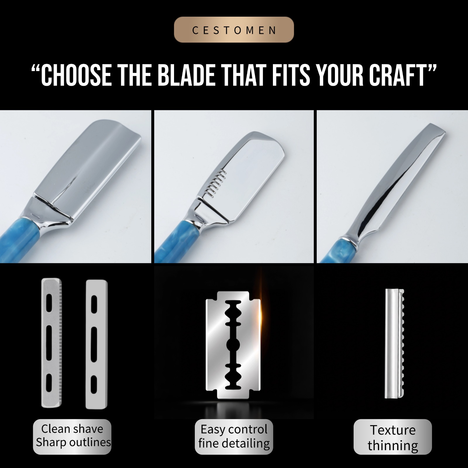1Pcs Pro Resin Wood Handle Bar - Safety Razor Handle avaliação e preço