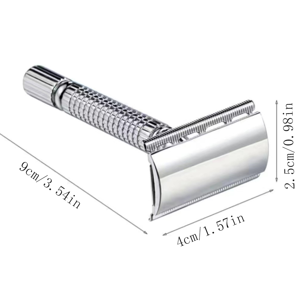 Stainless steel short handle c - Safety Razor Handle avaliação e preço